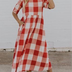 Roolee Buffalo plaid Maddie dress